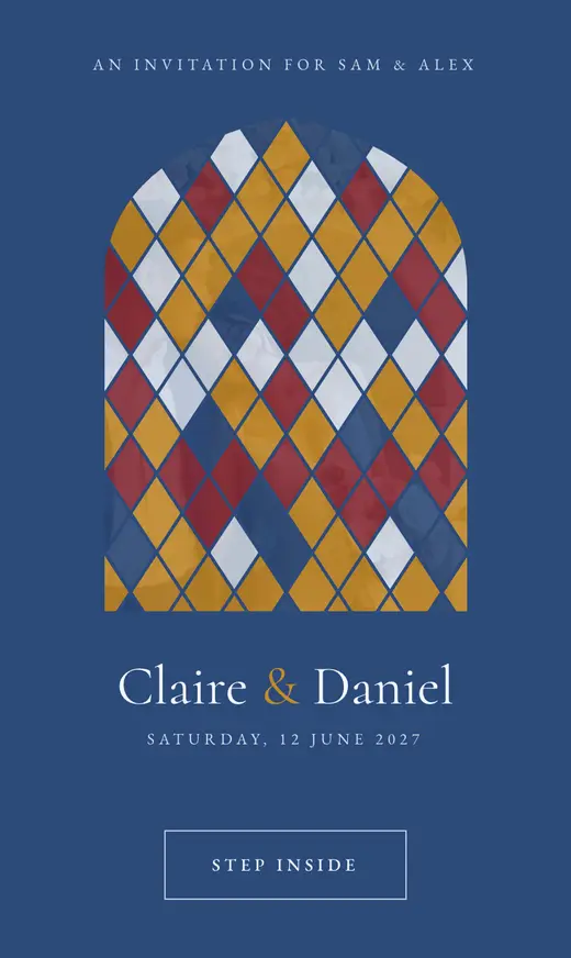 The Chapel invitation opening on a phone