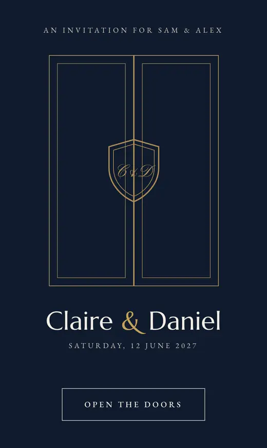 The Crest invitation opening on a phone