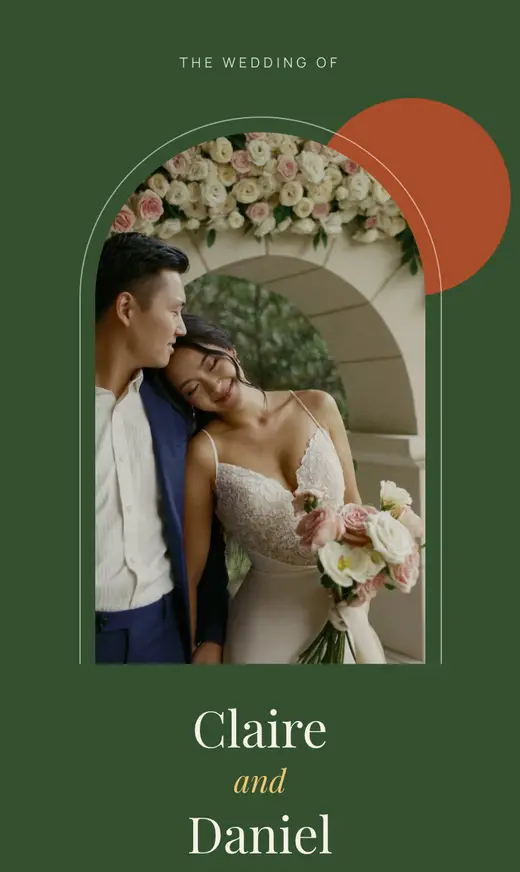 The Orangerie invitation opening on a phone