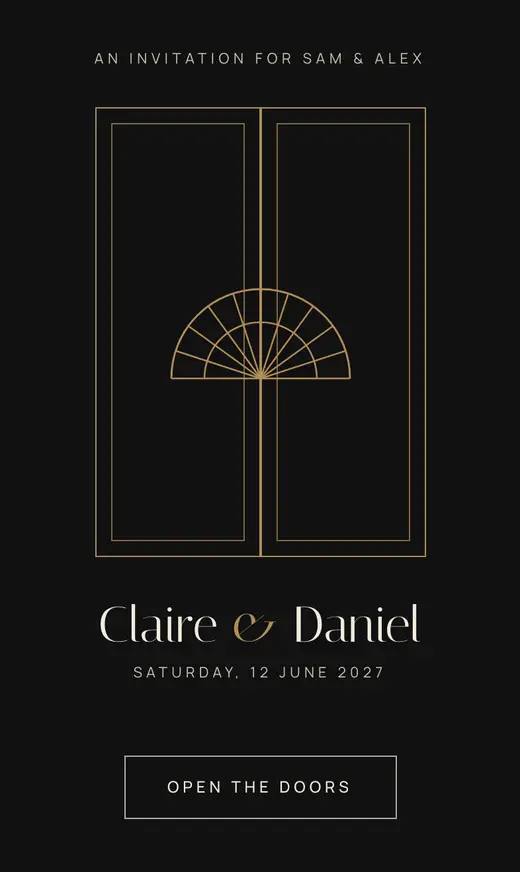 The Registry invitation opening on a phone