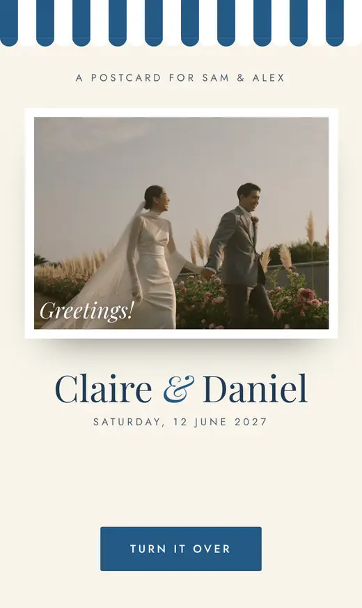 The Riviera invitation opening on a phone