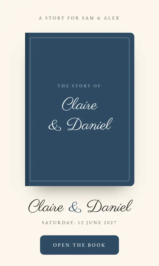 The Storybook invitation opening on a phone